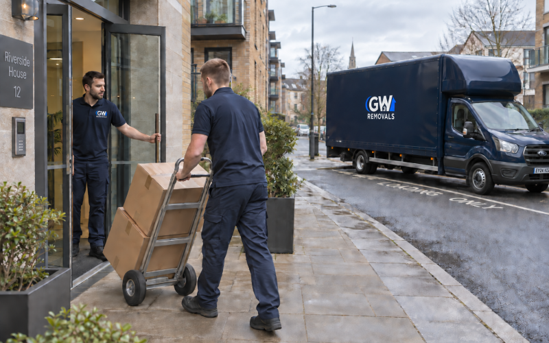 GW Removals team planning property access in Chelmsford