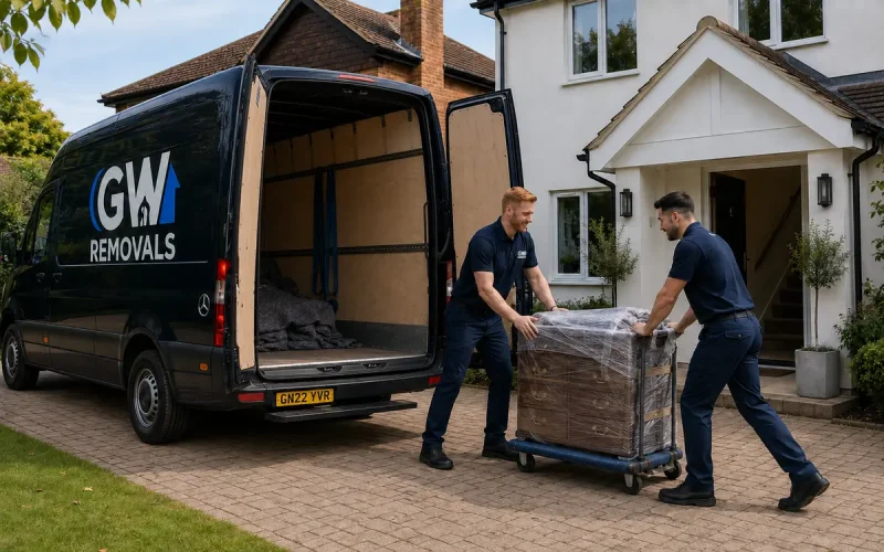 GW Removals team planning property access in Billericay