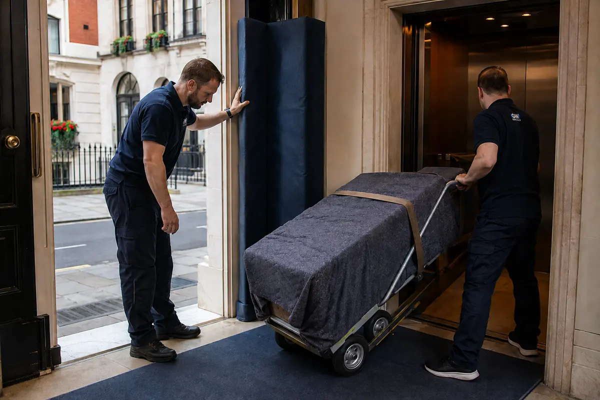 GW Removals team planning property access in Central London