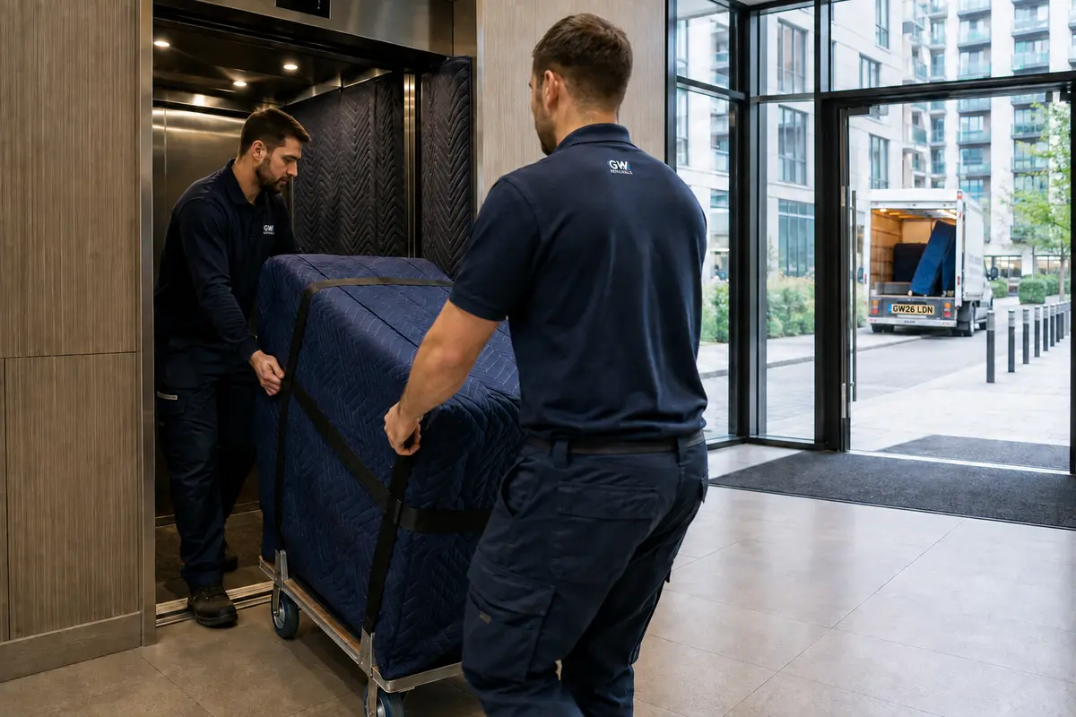 GW Removals team planning property access in East London