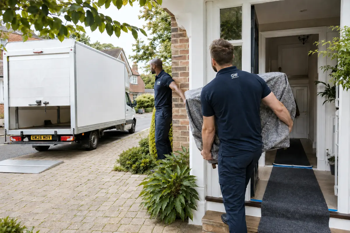 GW Removals team planning property access in Essex
