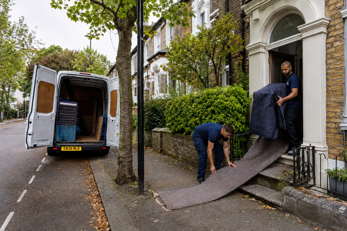 GW Removals team planning property access in North London