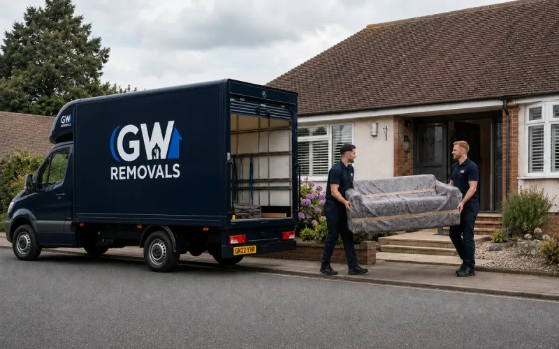 GW Removals team planning property access in Rayleigh
