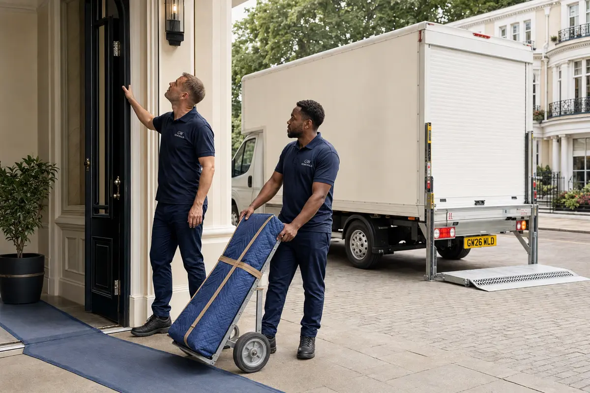 GW Removals team planning property access in West London