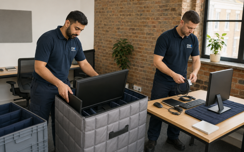 GW Removals team planning property access in Newham
