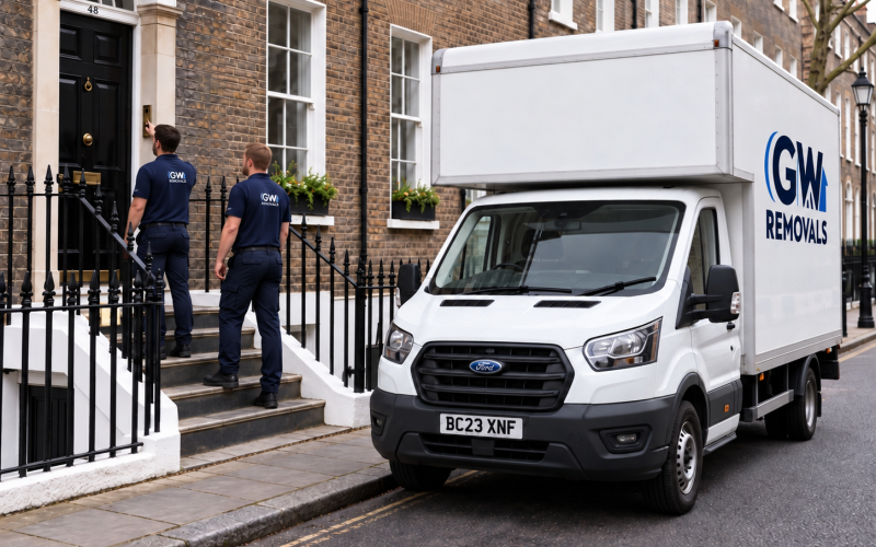 GW Removals team planning property access in Enfield