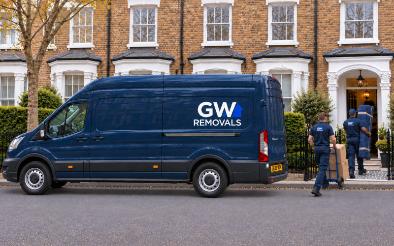 GW Removals team planning property access in Clapham