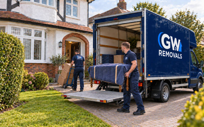 GW Removals team planning property access in Richmond upon Thames
