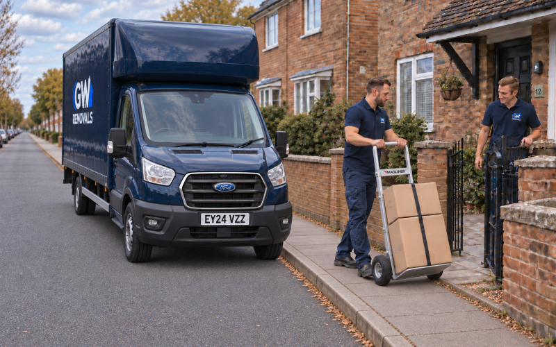 GW Removals team planning property access in Basildon
