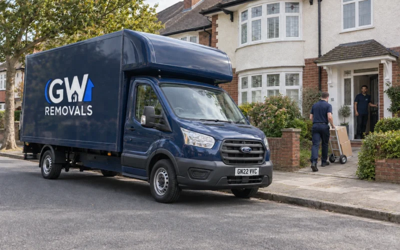 GW Removals team planning property access in Harrow
