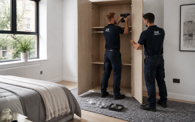 GW Removals team planning property access in Holborn