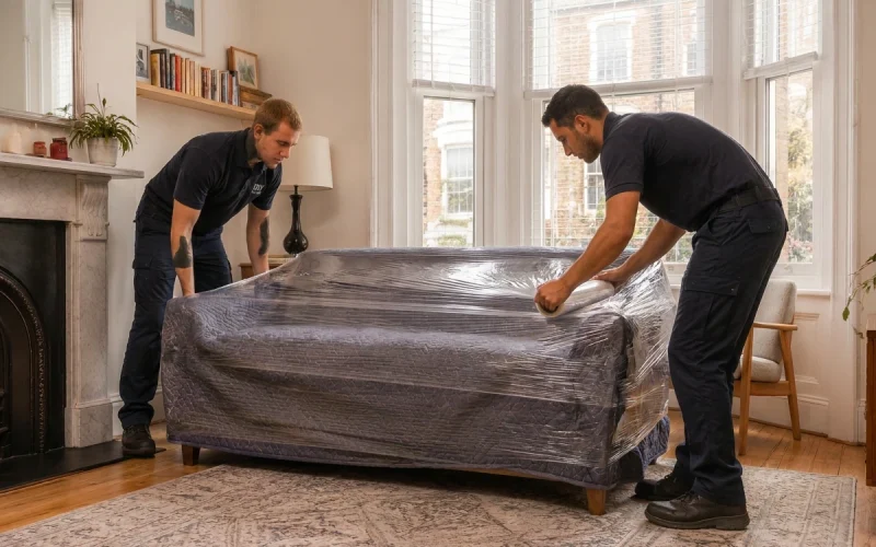 GW Removals team planning property access in Mayfair