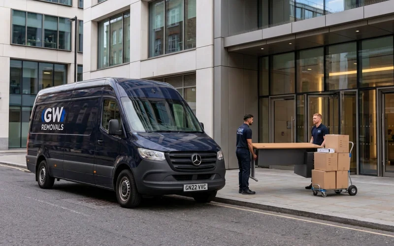 GW Removals team planning property access in Sutton